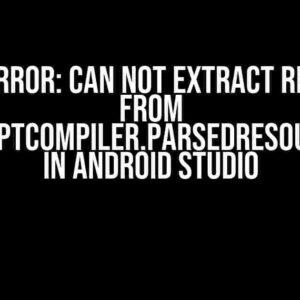 Fatal Error: Can not extract resource from com.android.aaptcompiler.ParsedResource@3d1b2c66 in Android Studio