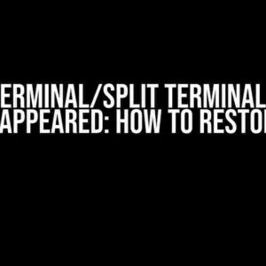 New terminal/Split terminal icons disappeared: how to restore?