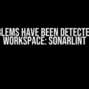 No problems have been detected in the workspace: SonarLint